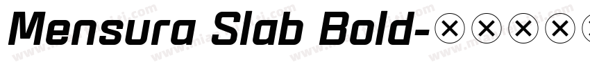 Mensura Slab Bold字体转换